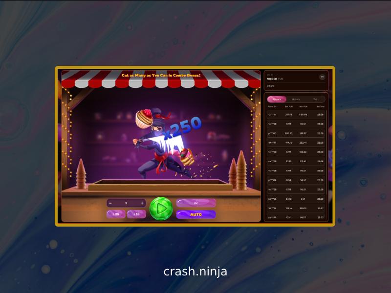 Ninja Crash - Galaxsys'ten bir çevrimiçi casino oyunu