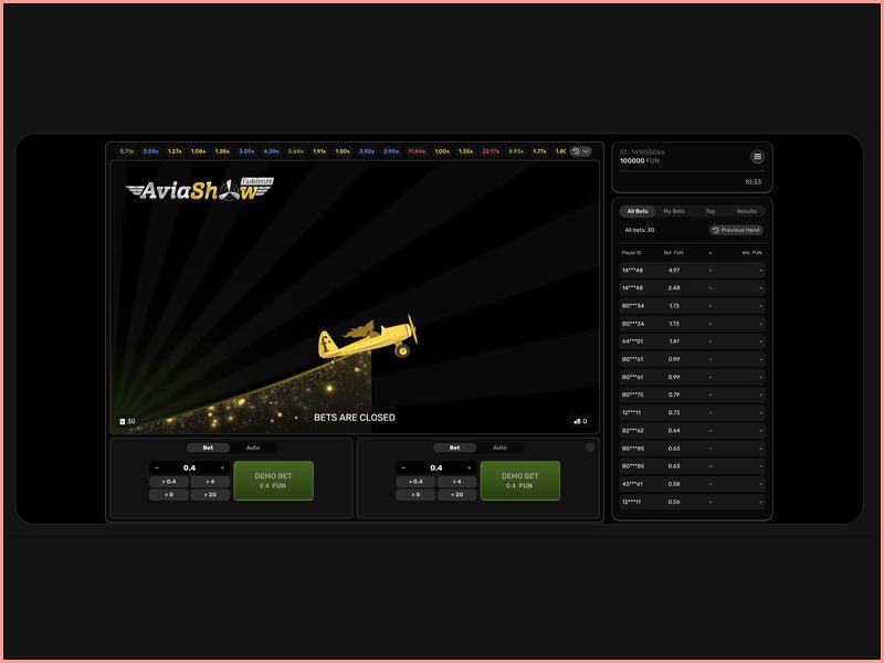 Dual-Wettmodus bei Aviashow