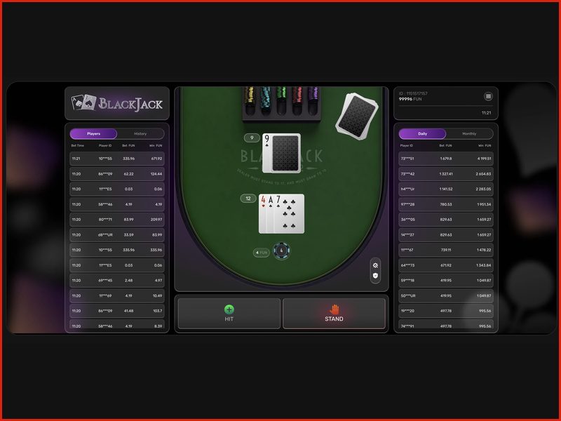 Lo stile visivo e le animazioni di Blackjack Galaxsys: un design moderno