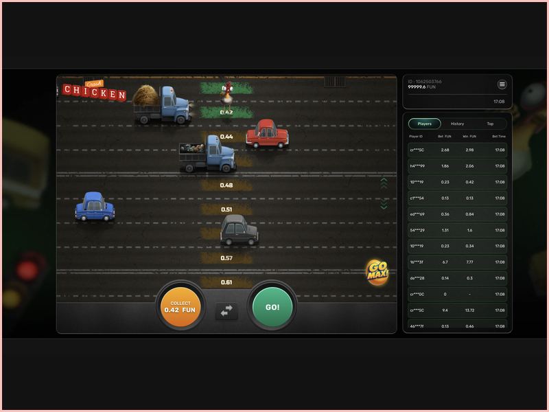 etapas principais e o desenrolar do jogo no Chicken Crash