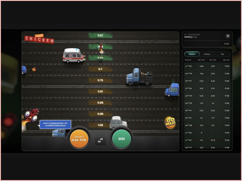 Análise do jogo Chicken Crash Galaxsys: A estrada dos frangos-carro