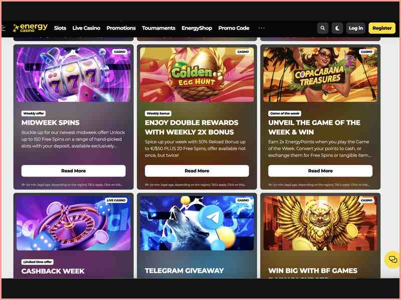 Vorteile und Möglichkeiten von EnergyCasino für Spieler