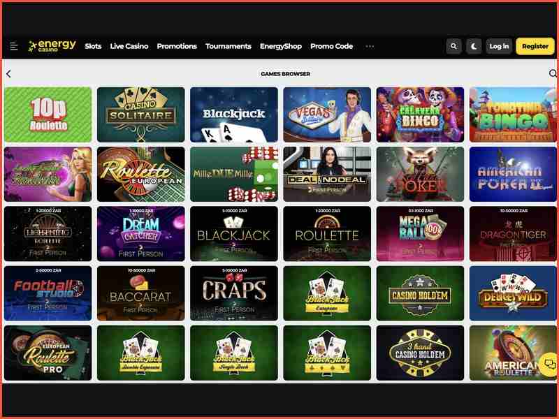 Das Bonusprogramm von EnergyCasino: Das EnergyPoints-Willkommenspaket