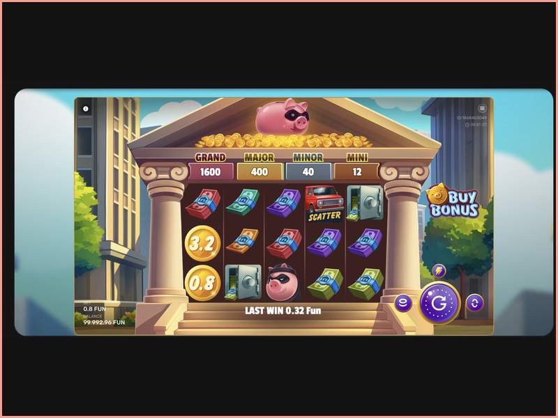 Grafik und Animationen des Slots „Gangsta Piggy“ – 5x3-Krimi-Comic