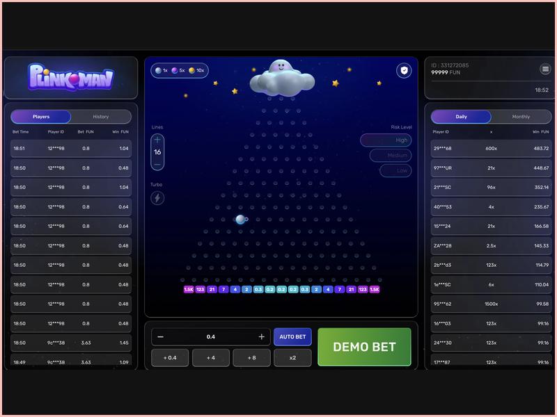 Technische Daten und Spezifikationen des Plinkoman von Galaxsys