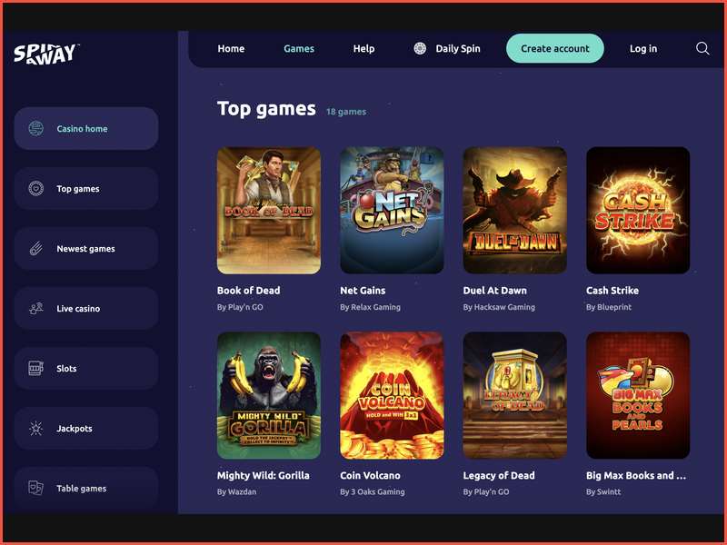 Reseña del casino online SpinAway: una plataforma con un diseño espacial